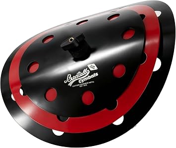 3-Piece Clap Stack Effect Cymbals Set - 10, 12 & 14 Inch, Black-Red