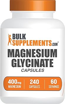 Magnesium Glycinate 400mg Capsules High Absorption 240 Count supplement bottle