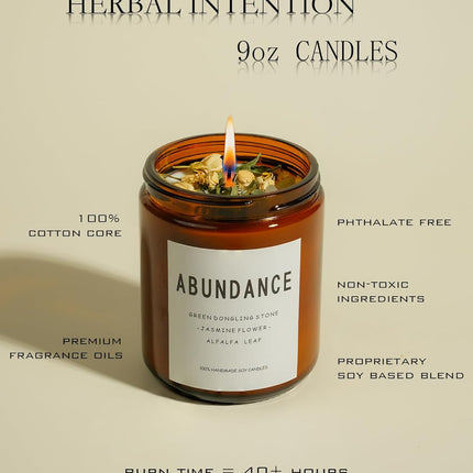 Natural Crystal Candle for Abundance Rituals
