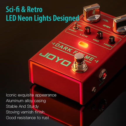Modern High-Gain Distortion Guitar Pedal with 3-Band EQ
