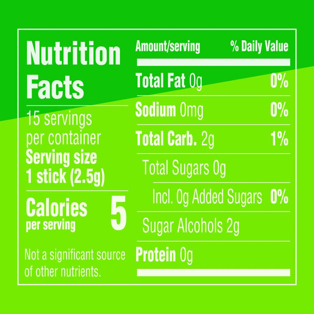 Spearmint Sugarfree Gum Bulk Pack, Individually Wrapped, 15 Count, Pack of 10