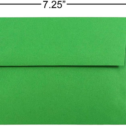 A7 Green Recycled Invitation Envelopes - 5 1/4 x 7 1/4 - 50 Pack