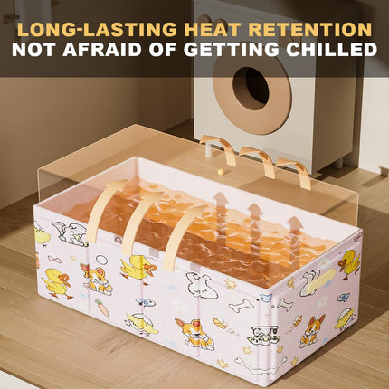 Foldable Baby Bathtub with Cute Animal Print