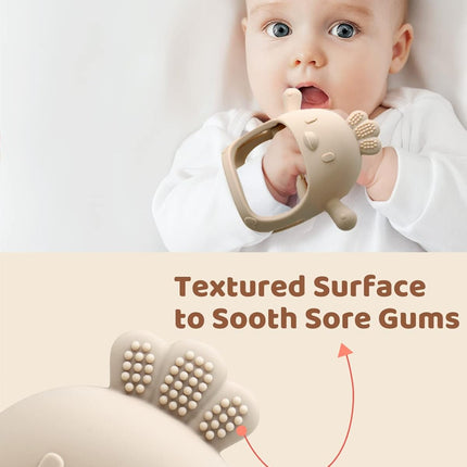 2 Pack Silicone Baby Teething Mittens for Babies Over 3 Months