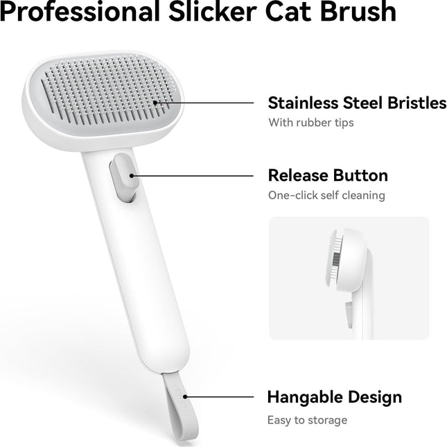 Cat Brush for Shedding, Indoor Cats, Kittens and Rabbits