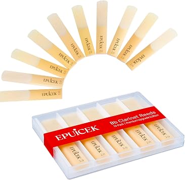 10-Pack Bb Clarinet Reeds, 2.5 Strength