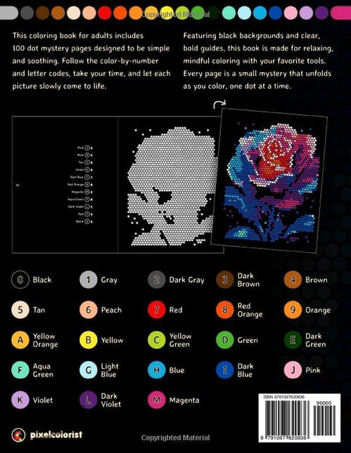 100 Color by Number Dots Mysteries: Adult Dot Coloring Book