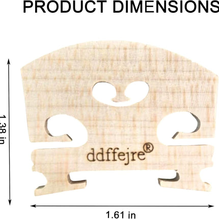2 Pack 4/4 Violin Bridge, Premium Solid Maple Violin Bridge, Lightweight & Durable, Direct Fit, Violin Replacement Parts