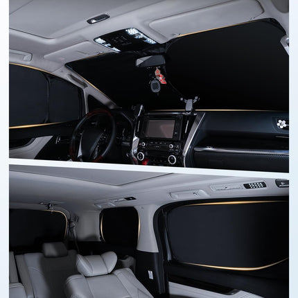 Black 8-Piece Window Sunshade Set for 2020-2024 Model Y