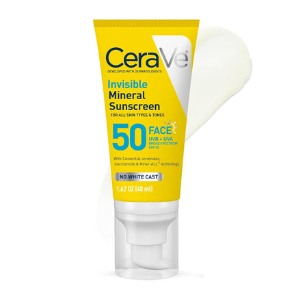 Invisible Mineral Face Sunscreen SPF 50, Travel Size 1.62 oz