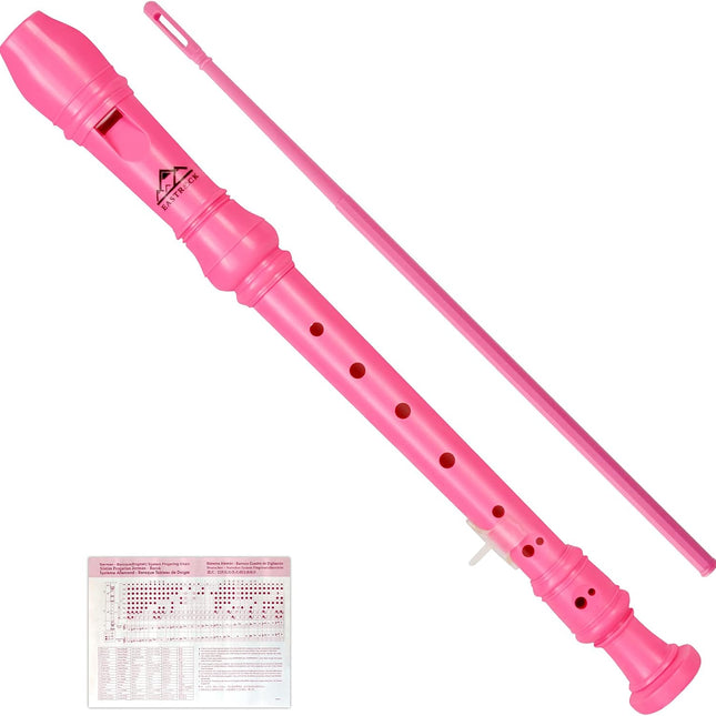 German Style Soprano Recorder in Pink for Beginners