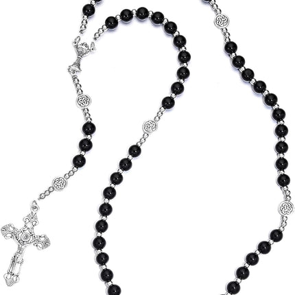 SourceToHome FuenteACasa Merroyal Glass Pearl First Communion Rosary with Chalice Centerpiece and — Home & Lifestyle