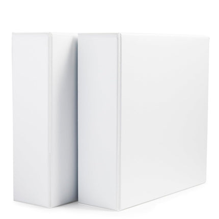 3 Inch White D-Ring Binders, 2 Pack