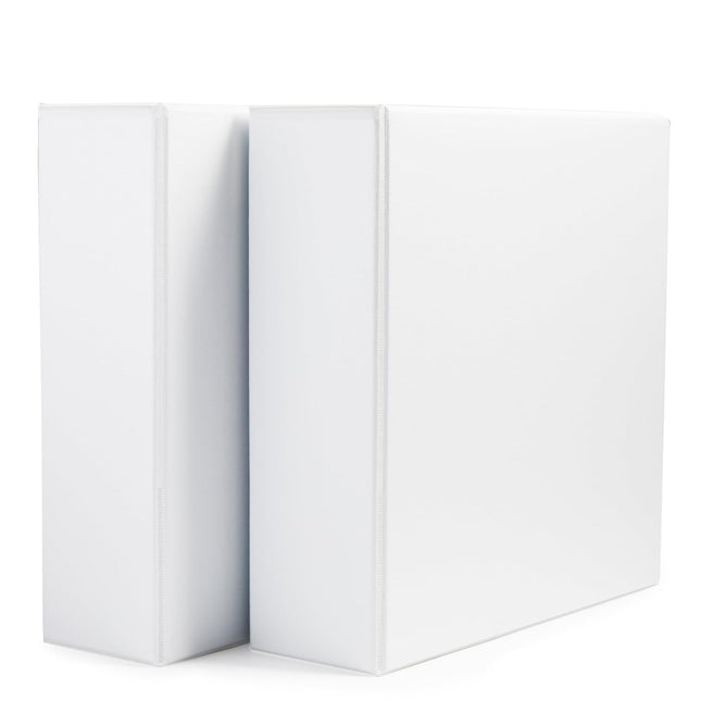 3 Inch White D-Ring Binders, 2 Pack