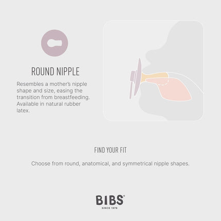 Blush/Ivory Natural Rubber Baby Pacifier Set, 0+ Months