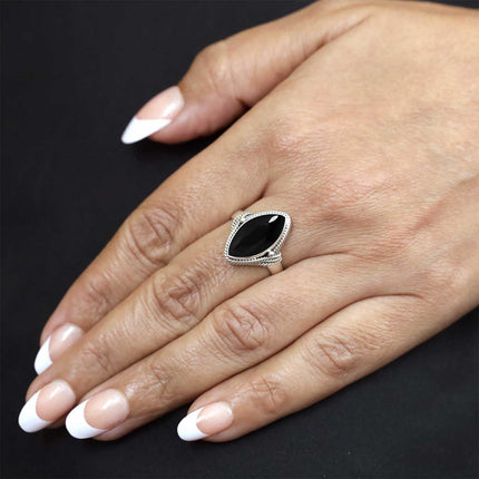 SourceToHome FuenteACasa Pearl, Amber, Garnet, Moonstone Marquise Handmade Ring Genuine 925 — Home & Lifestyle