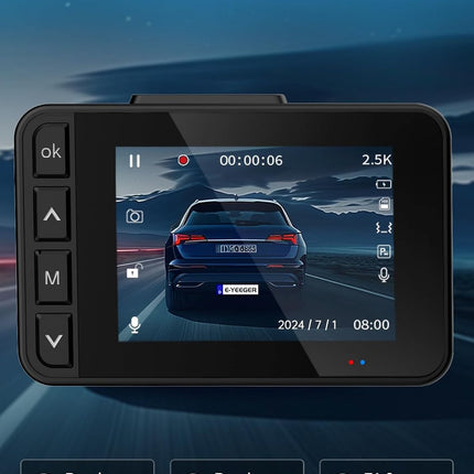 Front and Rear Dual Dash Cam with 2.5K and 1080P Recording