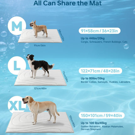 PawHaven RefugioPata Cooling Mat for Dogs, 36"x23" Self-Cooling Dog Bed with Arc-Chill — Pet Supplies