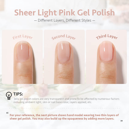 Sheer Light Pink UV Gel Nail Polish, 16ml