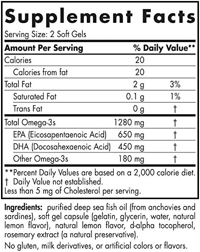 Nordic Naturals Ultimate Omega supplement facts EPA DHA