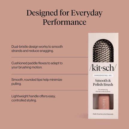 Smooth & Polish Dual Bristle Detangler Brush - Terracotta