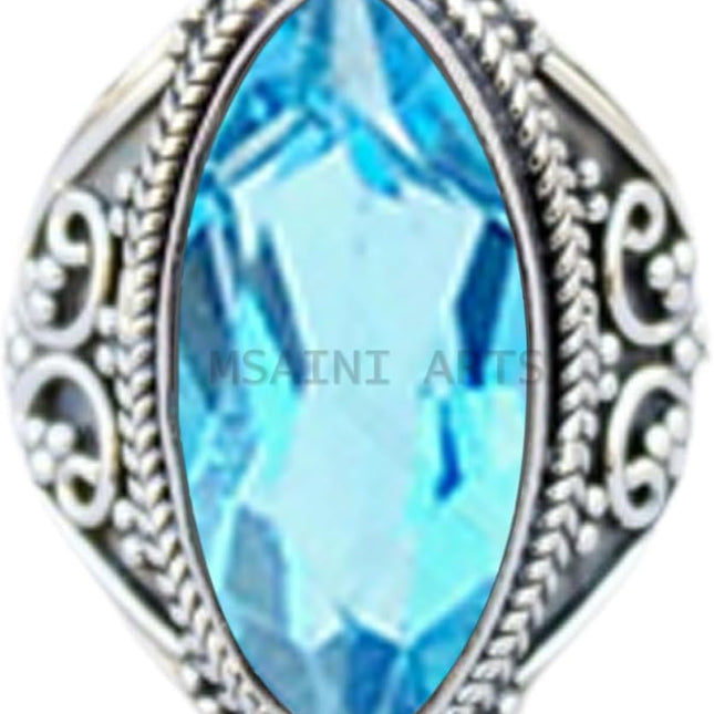 925 Sterling Silver Mystic Quartz Statement Ring