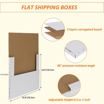 12.8 x 12.8 x 1 Vinyl Record Shipping Boxes, Set of 25