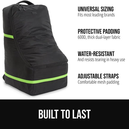 Tear and Water Resistant Padded Car Seat Travel Bag, Green