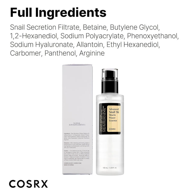 COSRX Snail Mucin 96% Power Repairing Essence - front