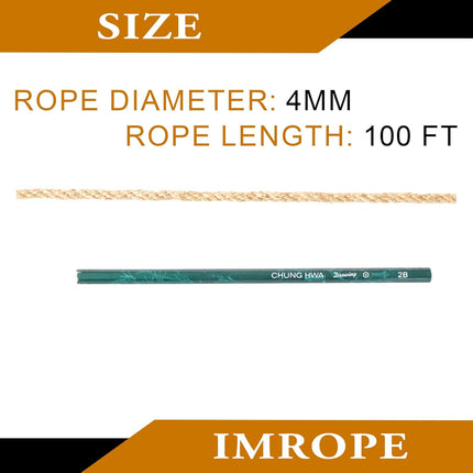 4mm x 100 ft Natural Jute Rope for Gardening, Wrapping & Decor