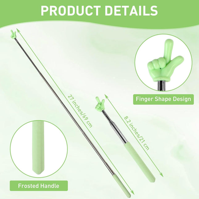6-Piece Extendable Colorful Finger Pointer Stick Set