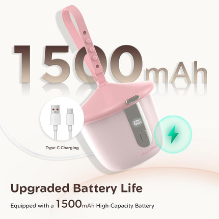 Portable Pink Pacifier Sanitizer with Smart Display