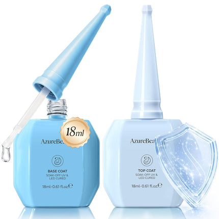 18ml Gel Base and No Wipe High Gloss Top Coat Set