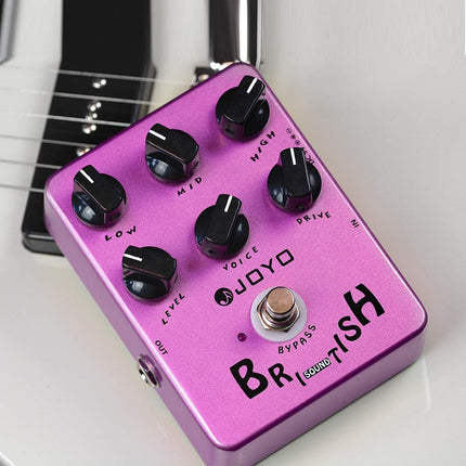 JF-16 British Sound Effects Pedal with Classic Brit-Rock Era Amp Simulator and Voice Control
