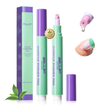 SourceToHome FuenteACasa GELLEN 2Pcs Cuticle Pusher Oil Pen - 6ml Large Capacity Nail Oil Pen with — Home & Lifestyle