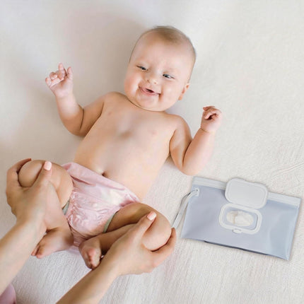 Baby Wipes Holder 2 Pack, Blue & Beige