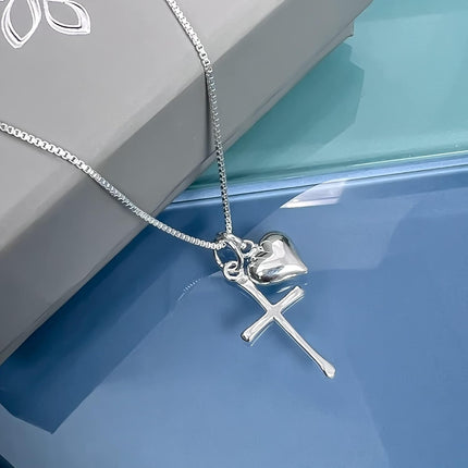 SourceToHome FuenteACasa Alexandreasjewels Sterling Silver Cross Necklace for Girls — Home & Lifestyle