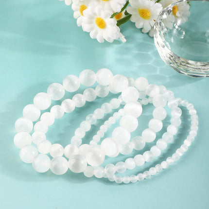 Natural Gemstone Beaded Bracelet, 4-10 mm