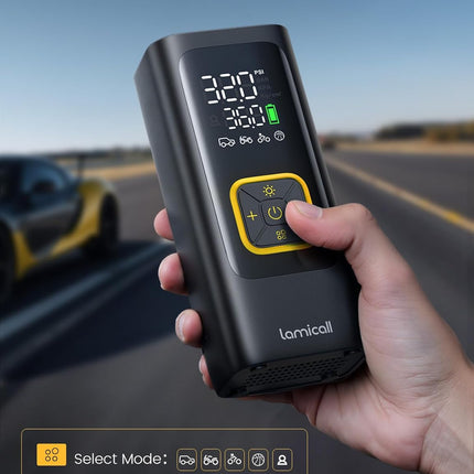 Portable Tire Inflator Air Compressor with 150 PSI Pressure Gauge