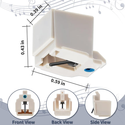 Record Player Needle Diamond Conical Replacement Stylus, 2 Pack