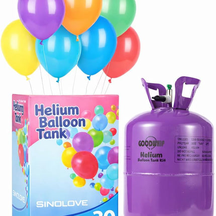 7L Helium Tank For Balloons At Home, Up To 30 Latex Balloons