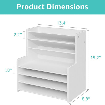 HomeChef ChefDelHogar 7 Tier White Desk Organizer for Office Organization — Kitchen & Home