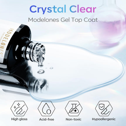 15ml No-Wipe High Gloss Clear Gel Top Coat