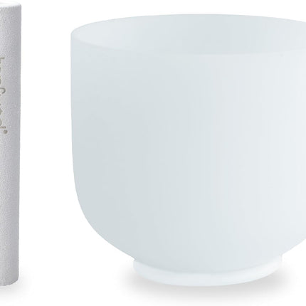 HomeChef ChefDelHogar TOPFUND C Note Crystal Singing Bowl Root Chakra 8 inch with Suede Mallet — Kitchen & Home