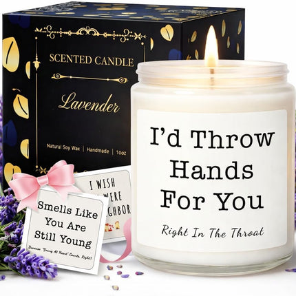 Funny Scented Candle Gift for Women with Replaceable Stickers
