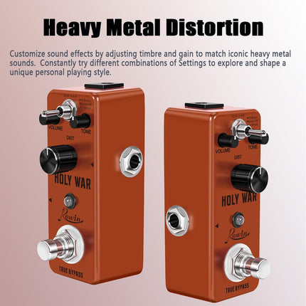 Analog Heavy Metal Distortion Pedal for Guitar