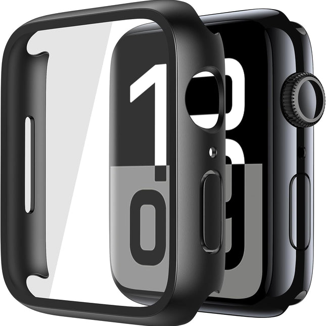2-Pack Black Tempered Glass Smartwatch Case for 46mm Series 11 (2025) and Series 10