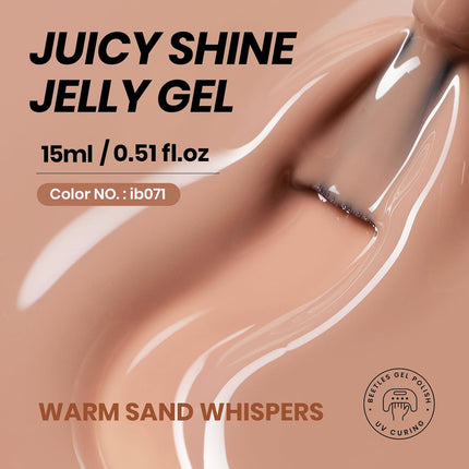 Nude Mocha Sheer Gel Nail Polish, 15ml