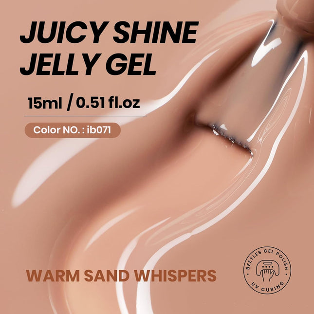 Nude Mocha Sheer Gel Nail Polish, 15ml