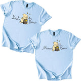 Mama Bear Honey Bear Mom Gift Unisex Matching Tee, Light Blue, X-Large